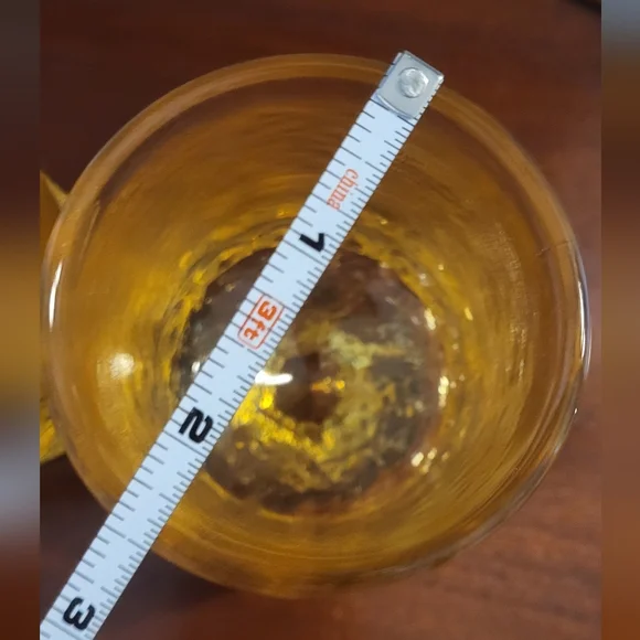 Vintage 1970s Tiffin Franciscan Madeira Cornsilk Yellow Glass Drinkware 4 Pieces - Picture 3 of 10